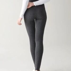 WHITE HOUSE BLACK MARKET Gray Ponte Knit Runway Leggings Size 10 Long Stretch